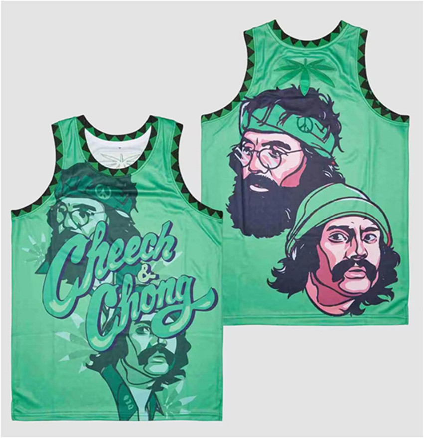 Men's Green Cheech And Chong Broccoli City Basketball Jersey